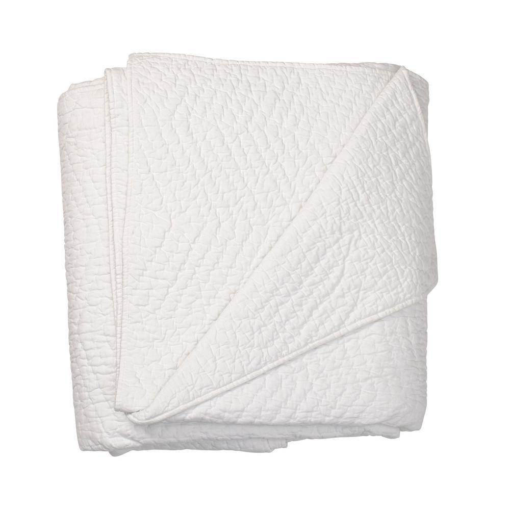 Company Cotton White Solid King Quilt