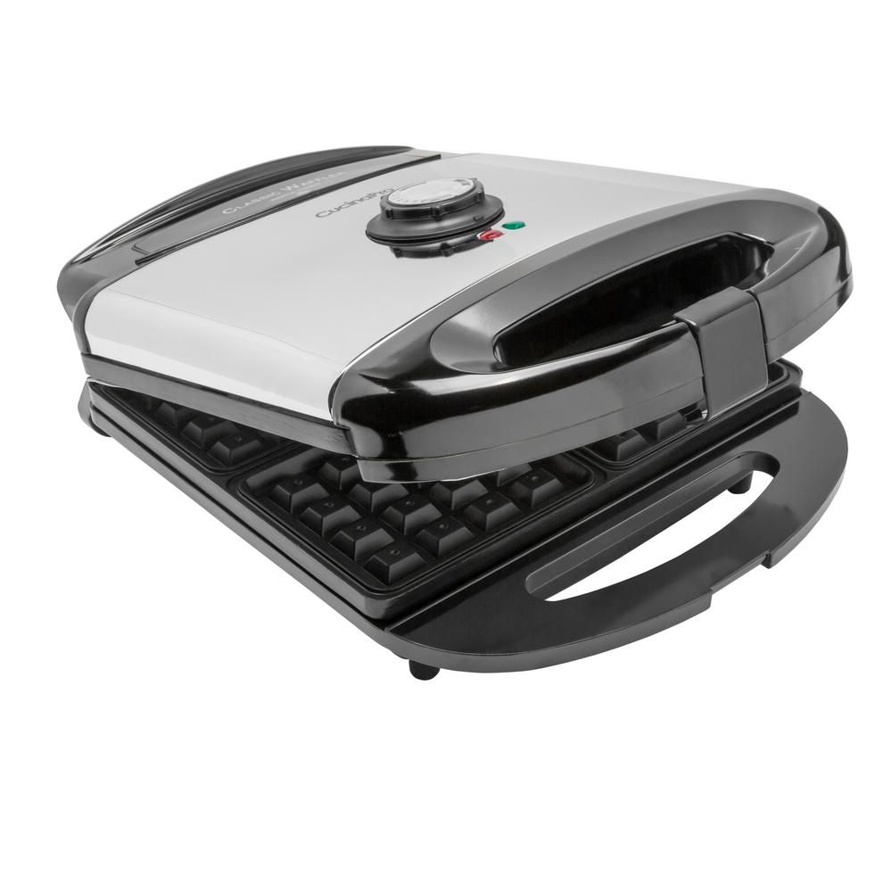 Cucinapro Classic 4-Square American Waffle Maker In Stainless And Black ...