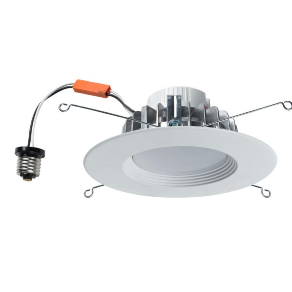 NICOR DLR Series 6 in. White (1280 Lumens) LED Square Recessed Retrofit Downlight Trim Kit