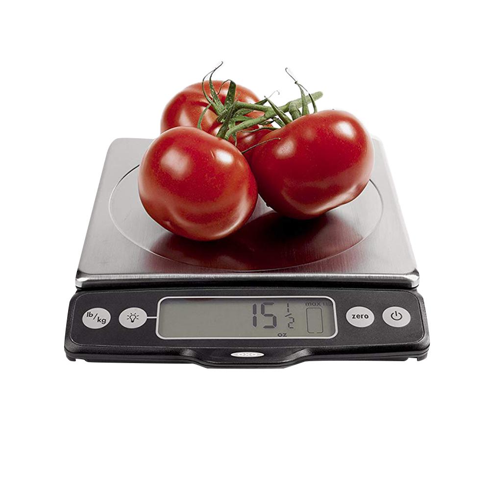 Oxo Good Grips Stainless Steel 11 Lb Pull Out Display Food Scale Oxo Good Grips Stainless Steel 11 Lb Pull Out Display Food Scale 1130800 The Home Depot