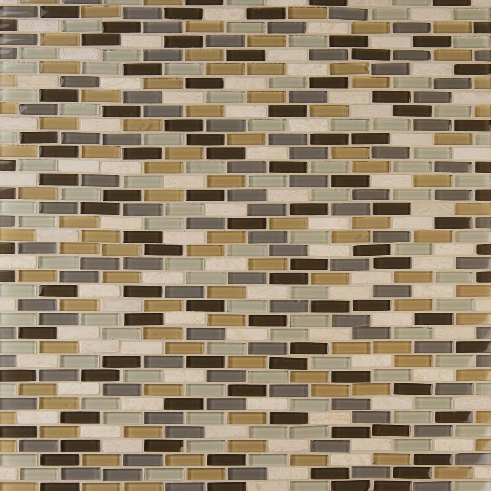 Msi Akoya Brick 12 In X 12 In X 8 Mm Glass Mesh Mounted Mosaic Wall Tile 1 Sq Ft Glsbrk