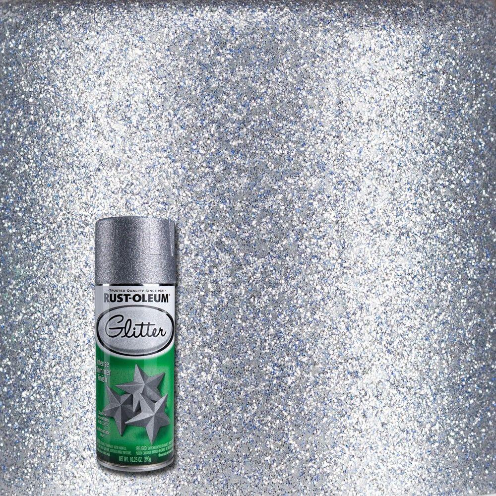 Rust Oleum Specialty 10 25 Oz Silver Glitter Spray Paint 267734 Silver Glitter Spray Paint