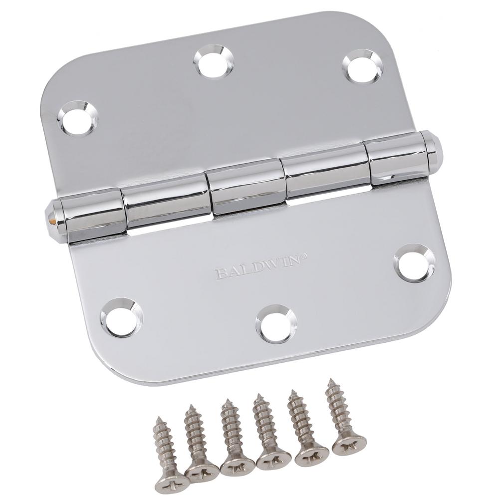 Baldwin 3 5 In Polished Chrome Radius Hinge 9br7024 003 The
