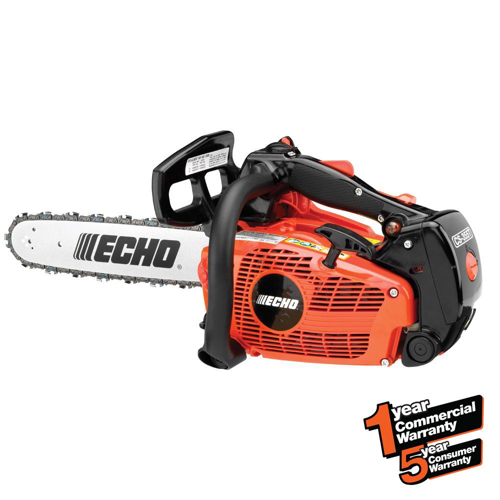 Echo 14 In 35 8cc Gas 2 Stroke Cycle Chainsaw Cs 355t The Home 35 8cc Gas 2 Stroke Cycle Chainsaw