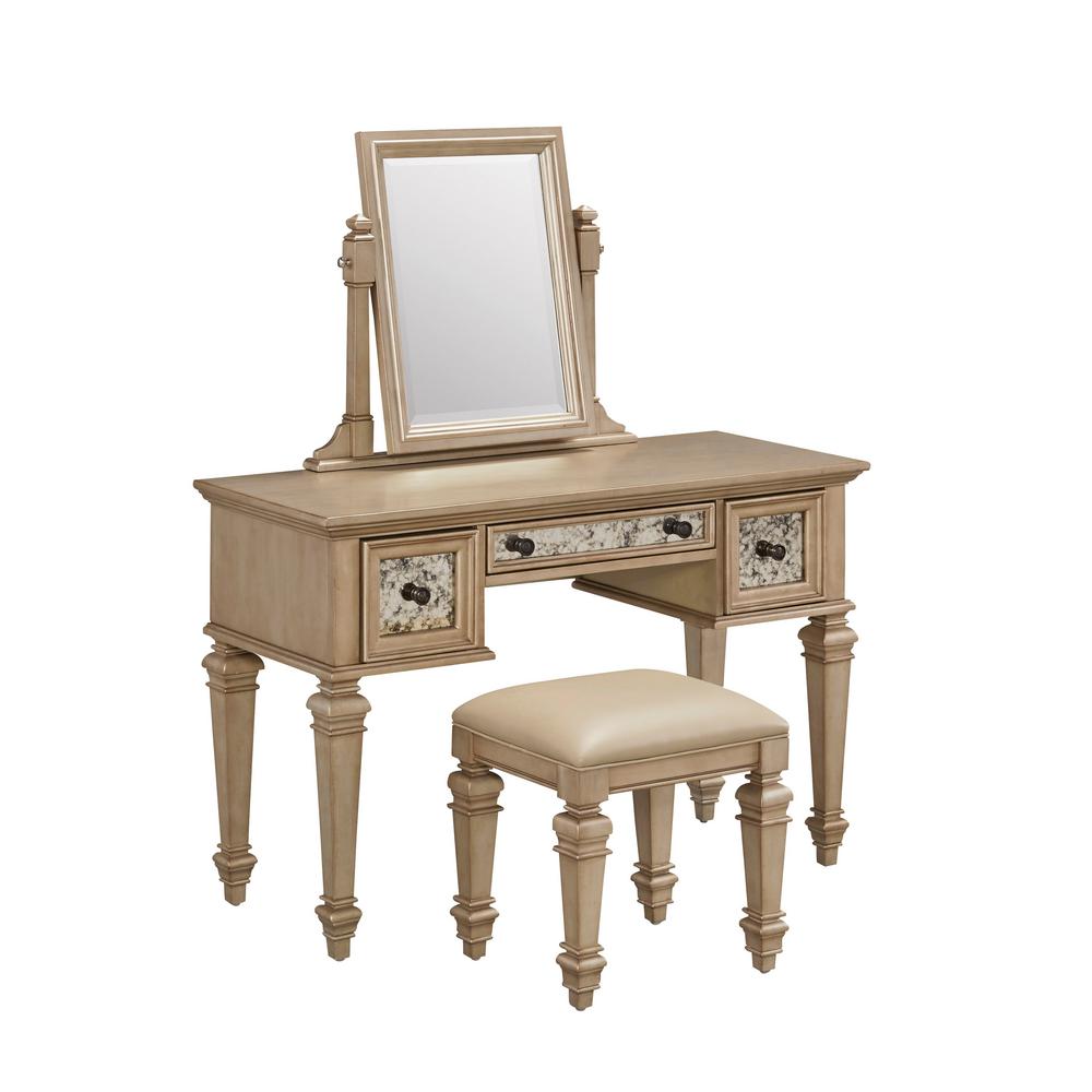 Home Styles Visions 2-Piece Silver Gold Champagne Vanity Set-5576-72 ... Home Styles Visions 2-Piece Silver Gold Champagne Vanity Set-5576-72 ...