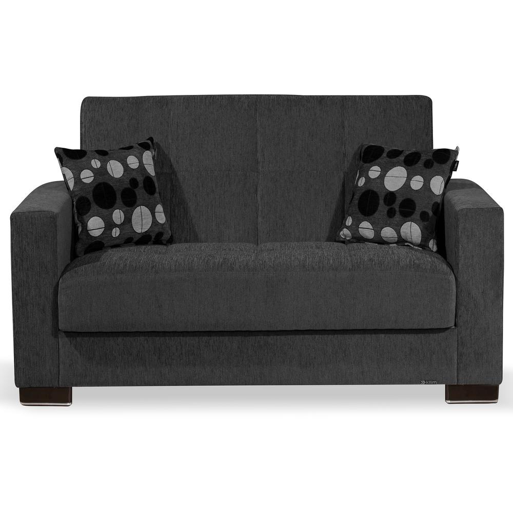 Ottomanson Armada Dark Beige Fabric Upholstery Wooden Top Arm