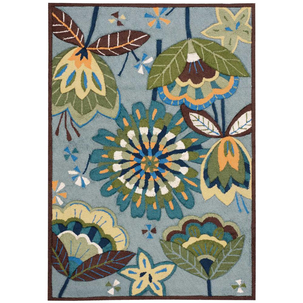 Nourison Fantasy Aqua 3 Ft X 4 Area Rug 115775 The Home Depot Fantasy Aqua 3 Ft X 4 Area Rug