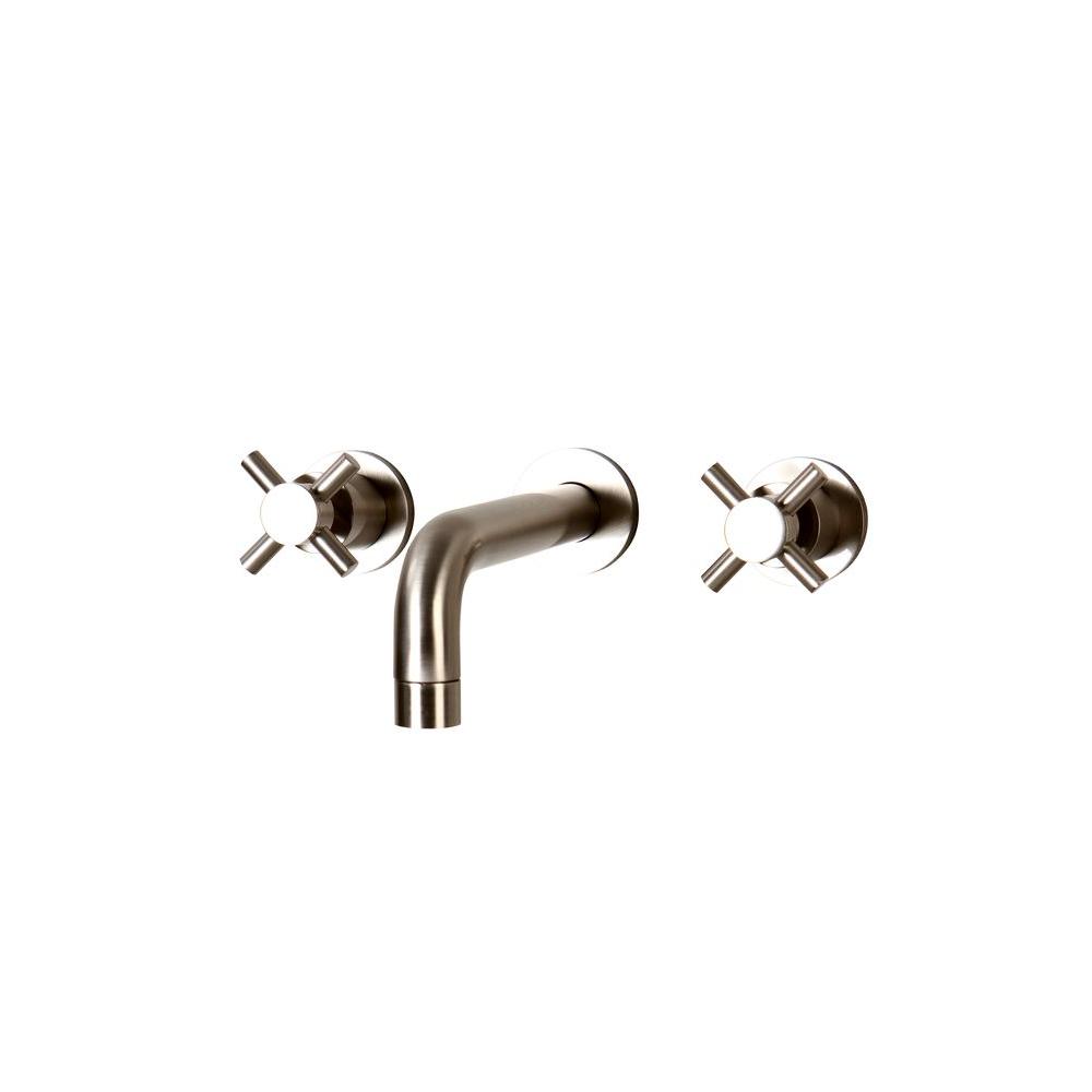Kingston Brass 2Handle Wall Mount Bathroom Faucet with Cross Handles
