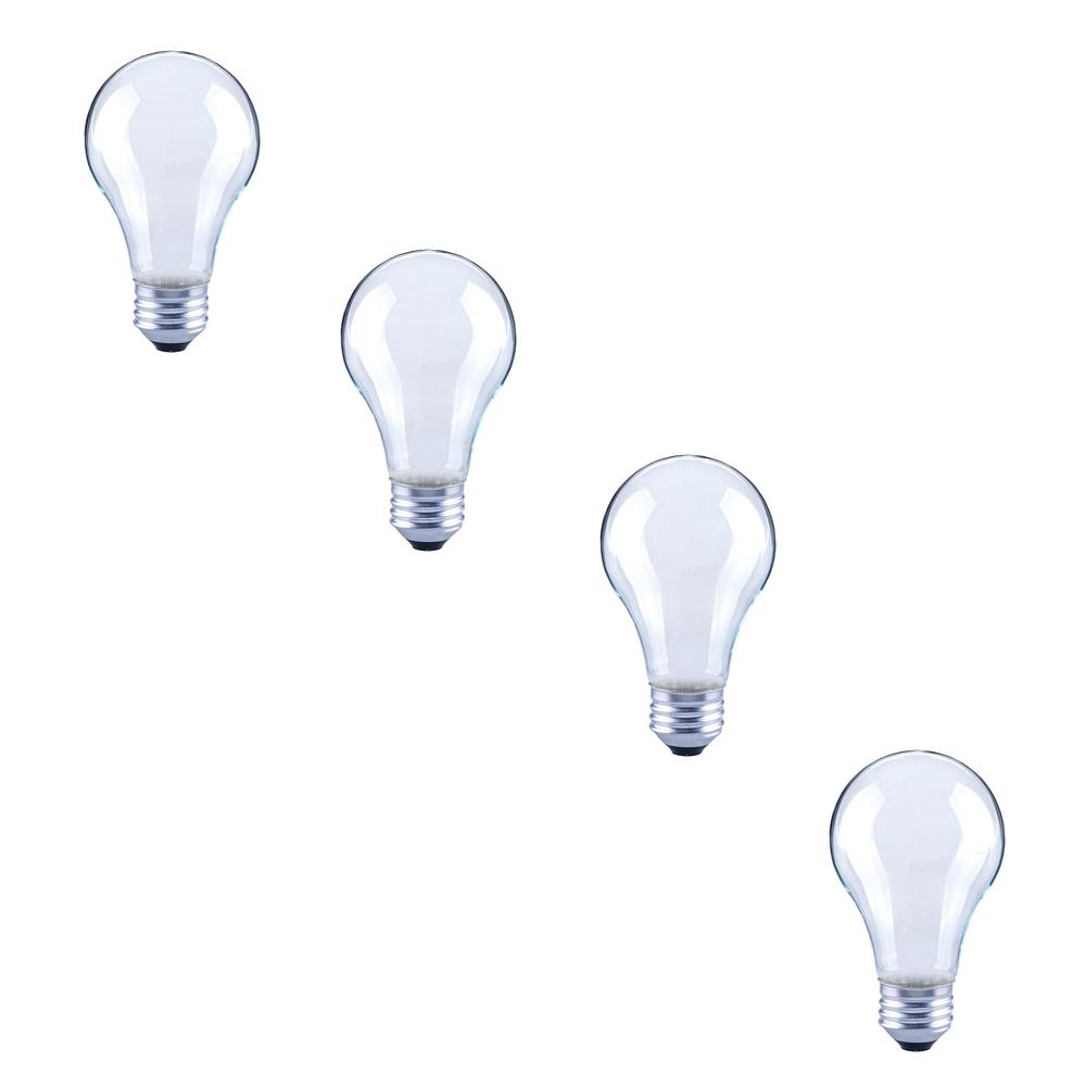 Ceiling Fan Rated Led Bulbs Light The Home Depot 60 Watt Equivalent A19 Dimmable Energy Star Frosted Filament Led Light Bulb Bright White