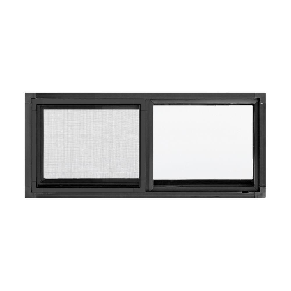 JELD-WEN 35.5 In. X 11.5 In. A-200 Series Sliding Aluminum Window With ...