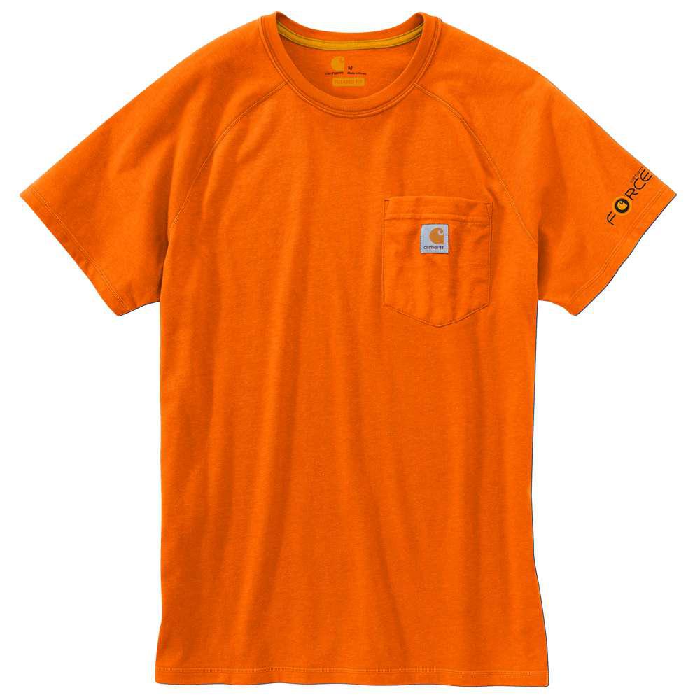 Carhartt Force Delmont Men's Tall X Large Orange Cotton Short Sleeve T ...