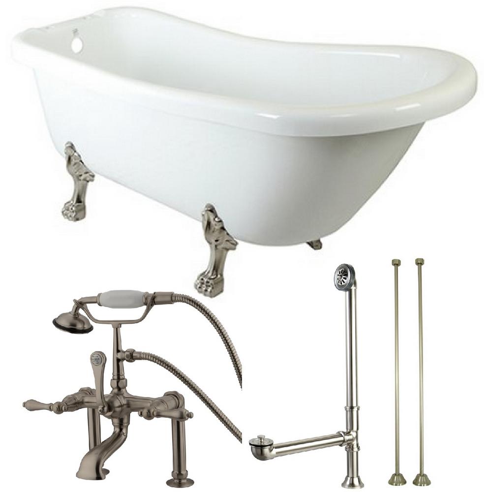 clawfoot bathtub plumbing
