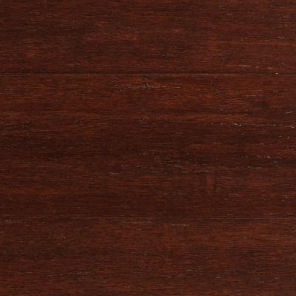 Take Home Sample Strand Woven Dark Mahogany Click Lock Engineered Bamboo Flooring 5 In X 7 In