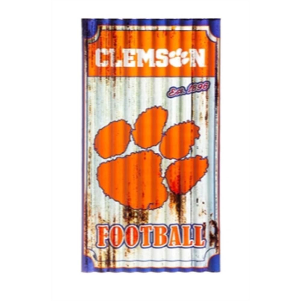 Team Sports America Clemson University Ncaa Corrugated Metal