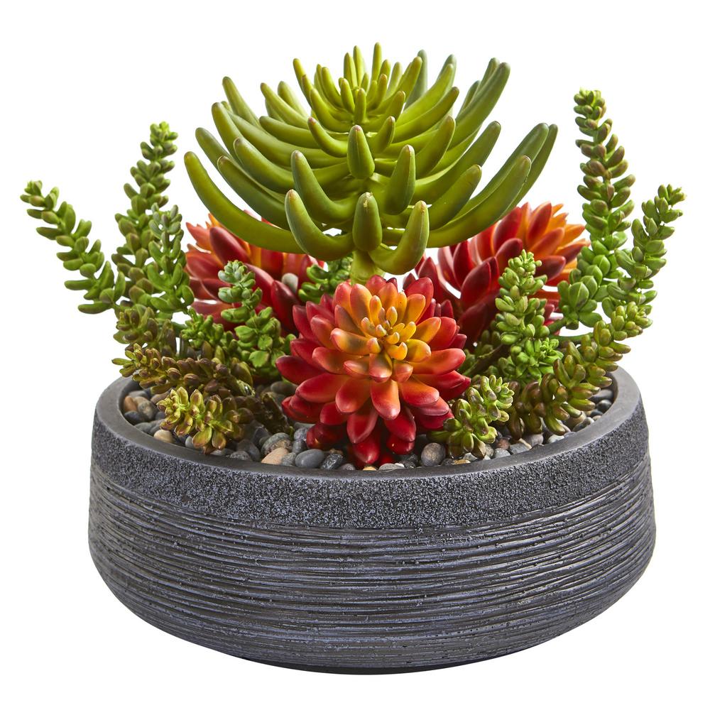 Nearly Natural Indoor 12 Succulent Garden Artificial Plant