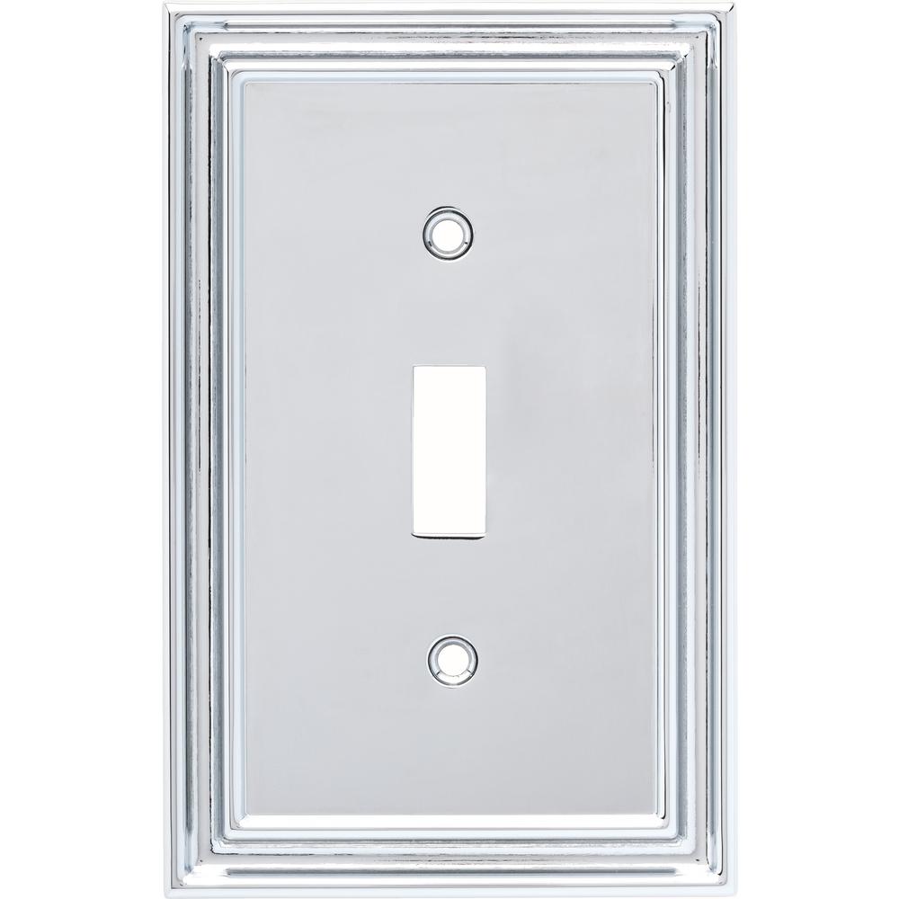 Hampton Bay Reflect Single Switch Wall Plate Polished Chrome Hampton Bay Reflect Single Switch Wall Plate Polished Chrome