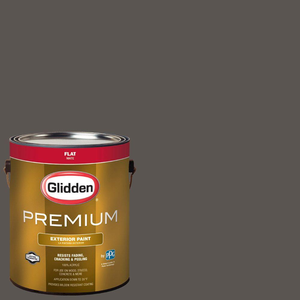 Glidden Premium 1 Gal Hdgcn52 Forest Black Flat Latex Exterior Hdgcn52 Forest Black Flat Latex Exterior Paint