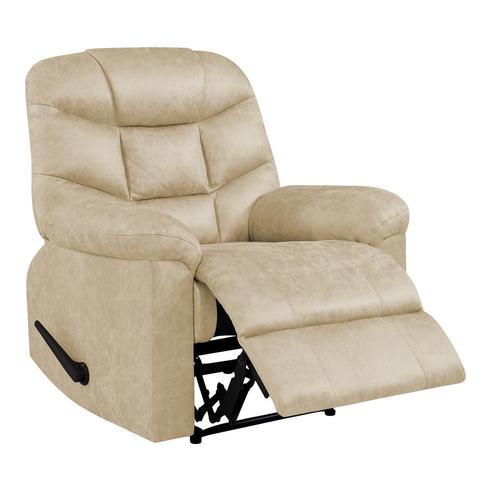 Wall Hugger Recliner in Tan Distressed Faux Leather RCL7NKS85WH The