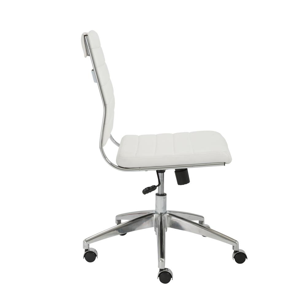 Eurostyle Axel White Armless Low Back Office Chair 00595wht The
