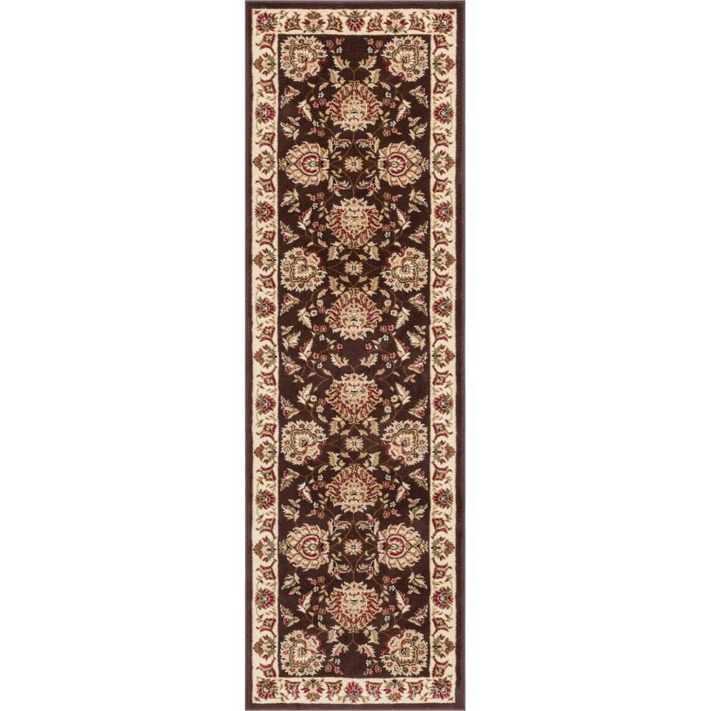 Well Woven Timeless Abbasi Brown Beige 2 Ft X 7 Ft Traditional French Country Runner Rug 36072 The Home Depot