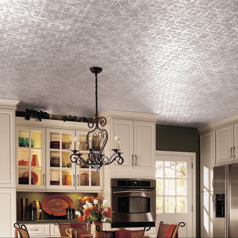 Armstrong Ceilings Tintile 1 Ft X 1 Ft Tongue And Groove Ceiling Tile 40 Sq Ft Case 1240a The Home Depot