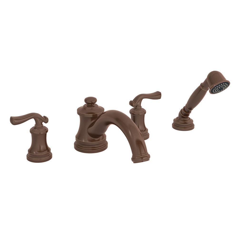 Symmons Winslet 2Handle DeckMount Roman Tub Faucet with Handshower in Oil Rubbed BronzeSRT