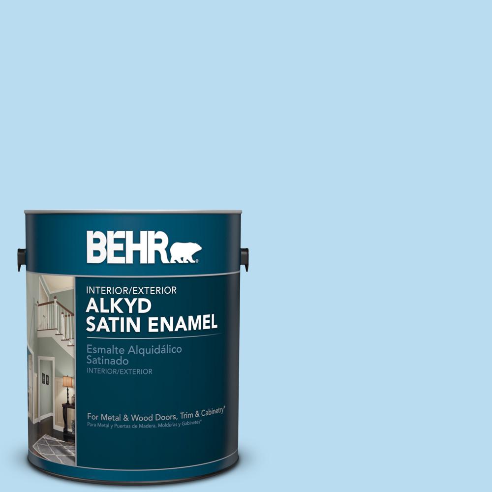 BEHR 1 gal. P5101 Greek Isles Satin Enamel Alkyd Interior/Exterior
