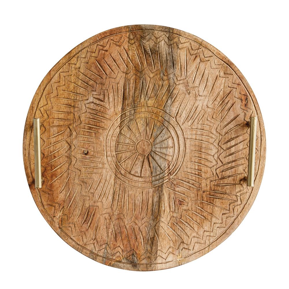 round wood serving platter