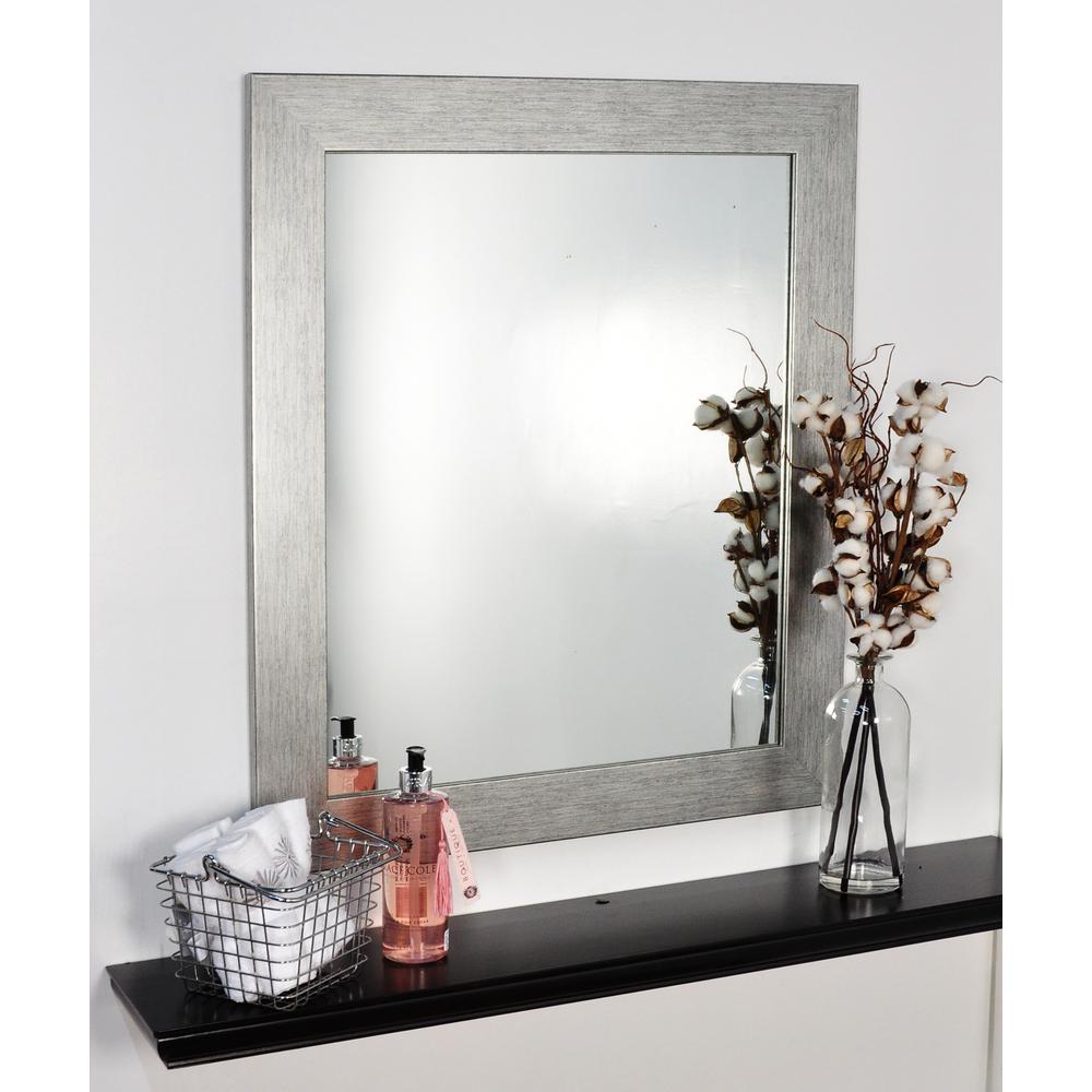 Silver Grain Framed Mirror