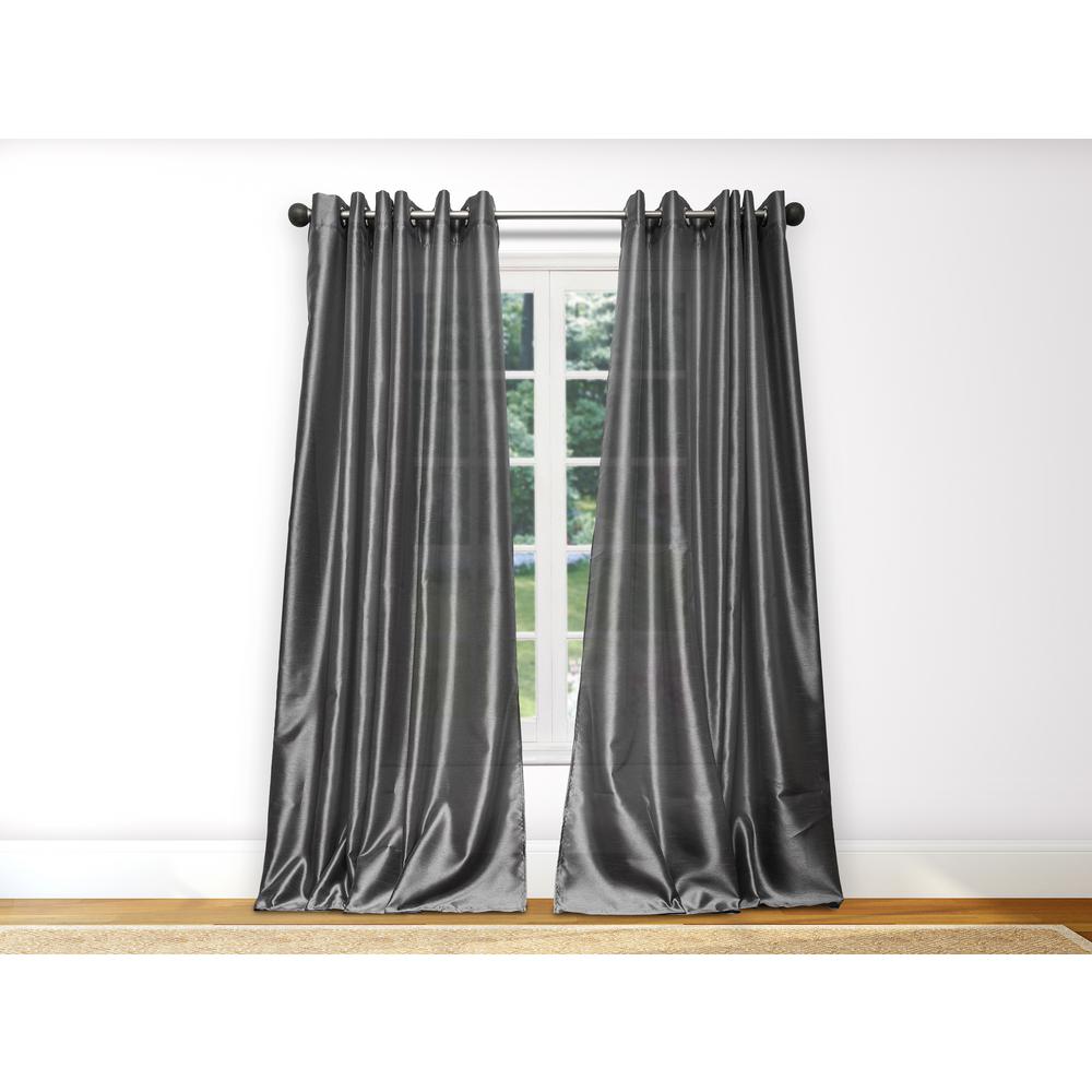 Duck River Bali Grey Faux Silk Room Darkening Grommet Panel 38