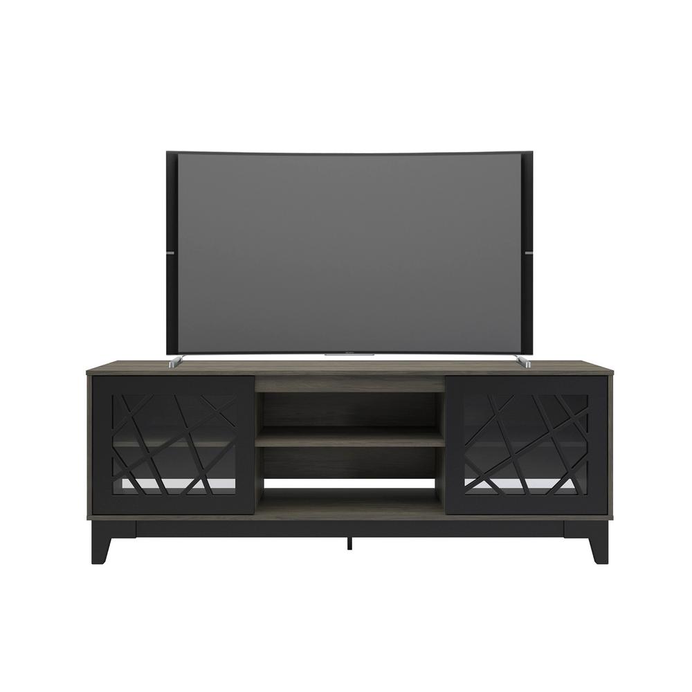 Graphik Bark Grey And Black 72 In Tv Stand
