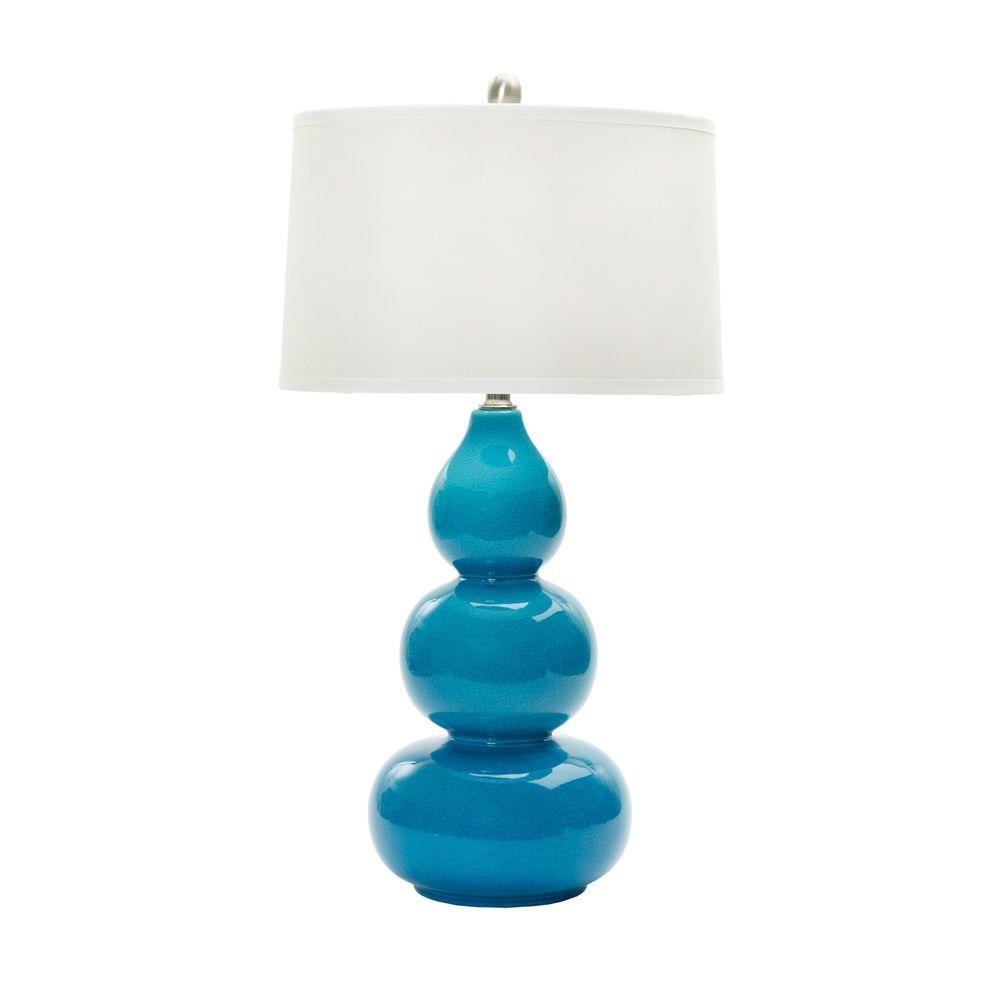 Litton Lane 28 In Brown Pineapple Design Ceramic Table Lamp