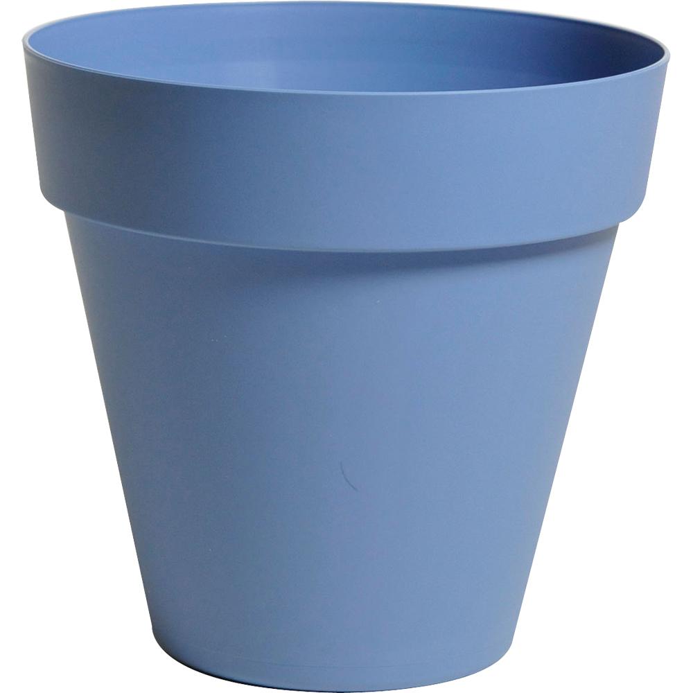 Pride Garden Products Rio 11 5 In Dia Blue Plastic Planter 44831 Dia Blue Plastic Planter