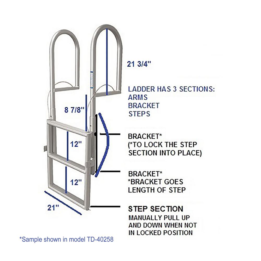 dockmate wide step dock lift ladders