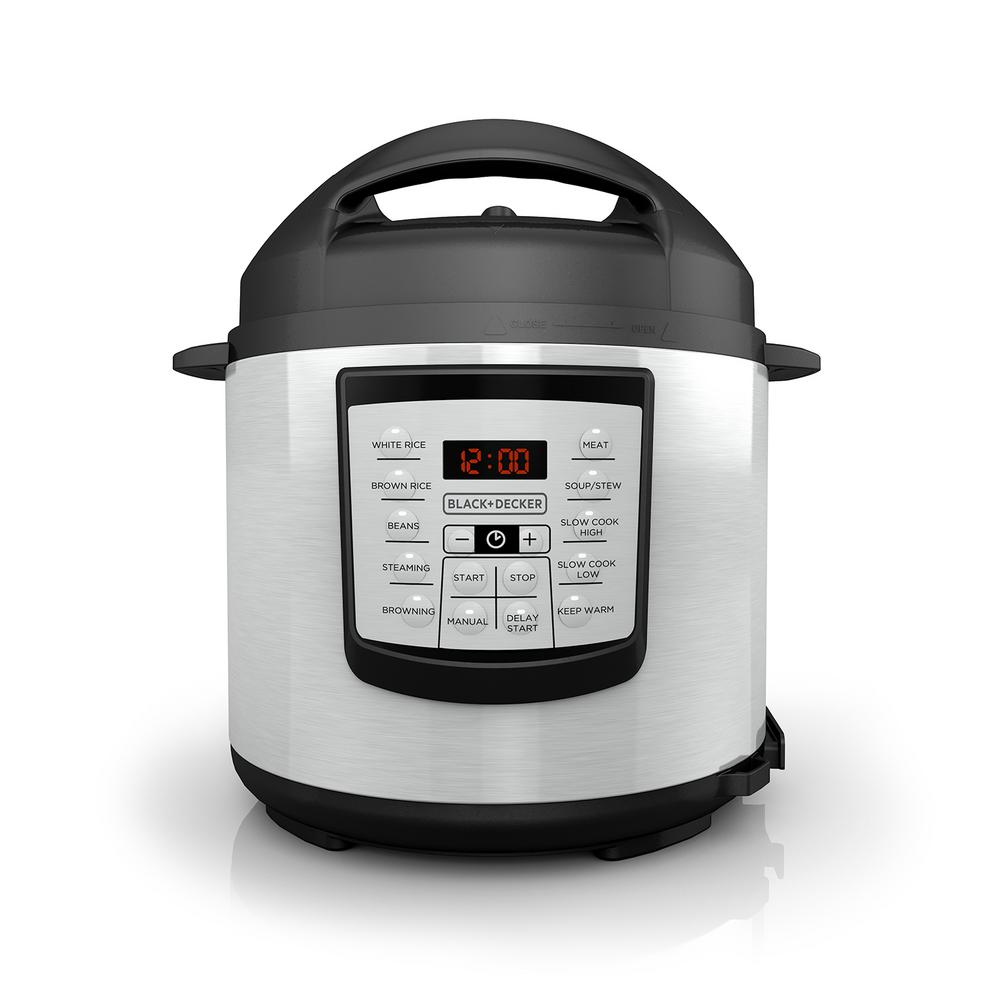 Black & Decker 6 Qt. Stainless Steel Digital Pressure Cooker with Serving... by BLACK+DECKER