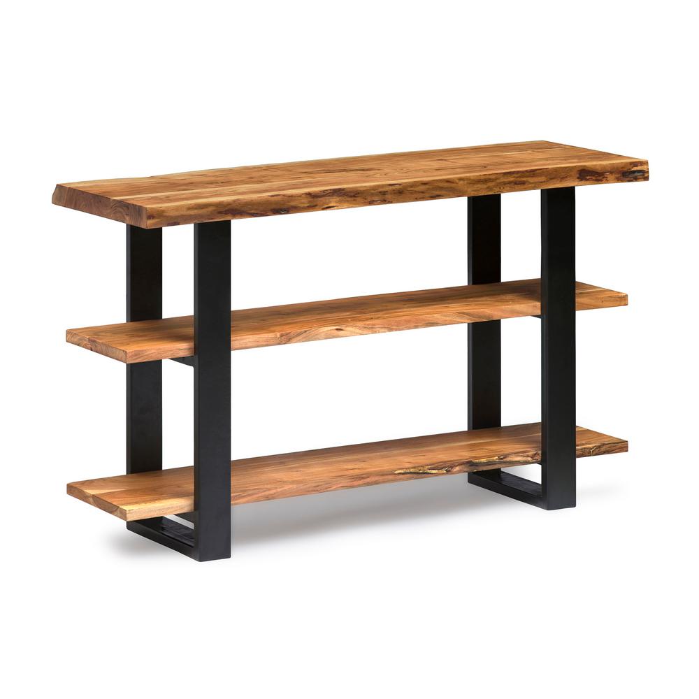 Alaterre Furniture Wood Solid Console Tables Accent Alpine Natural Media Console Table