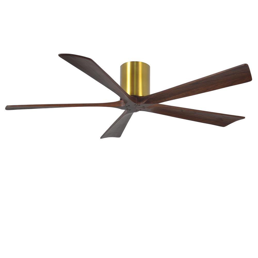 Atlas Irene 60 In Indoor Outdoor Brushed Brass Ceiling Fan With Remote Control And Wall Control