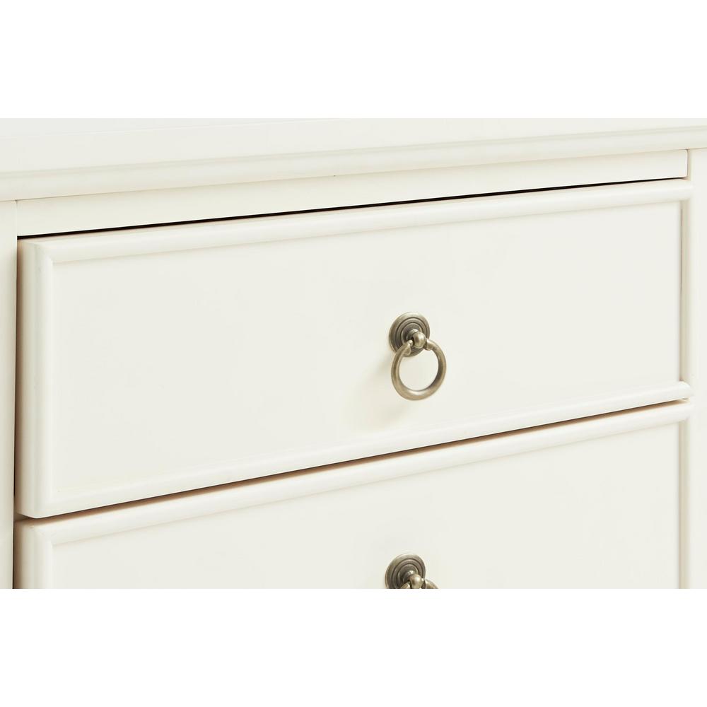Stylewell Grantley 2 Drawer Ivory Wood Nightstand 22 In W X 25 2