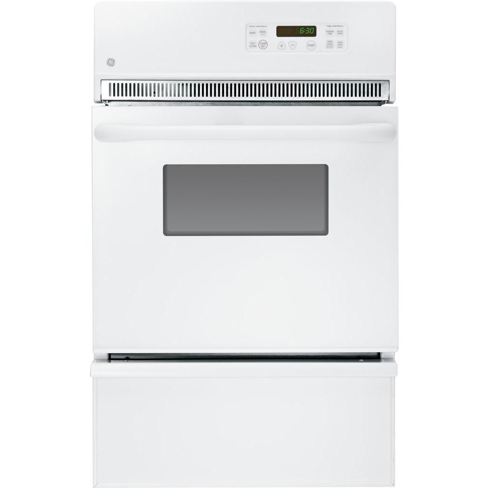 GE 24 In Single Gas Wall Oven Self Cleaning In White JGRP20WEJWW The   White Ge Single Gas Wall Ovens Jgrp20wejww 64 1000 