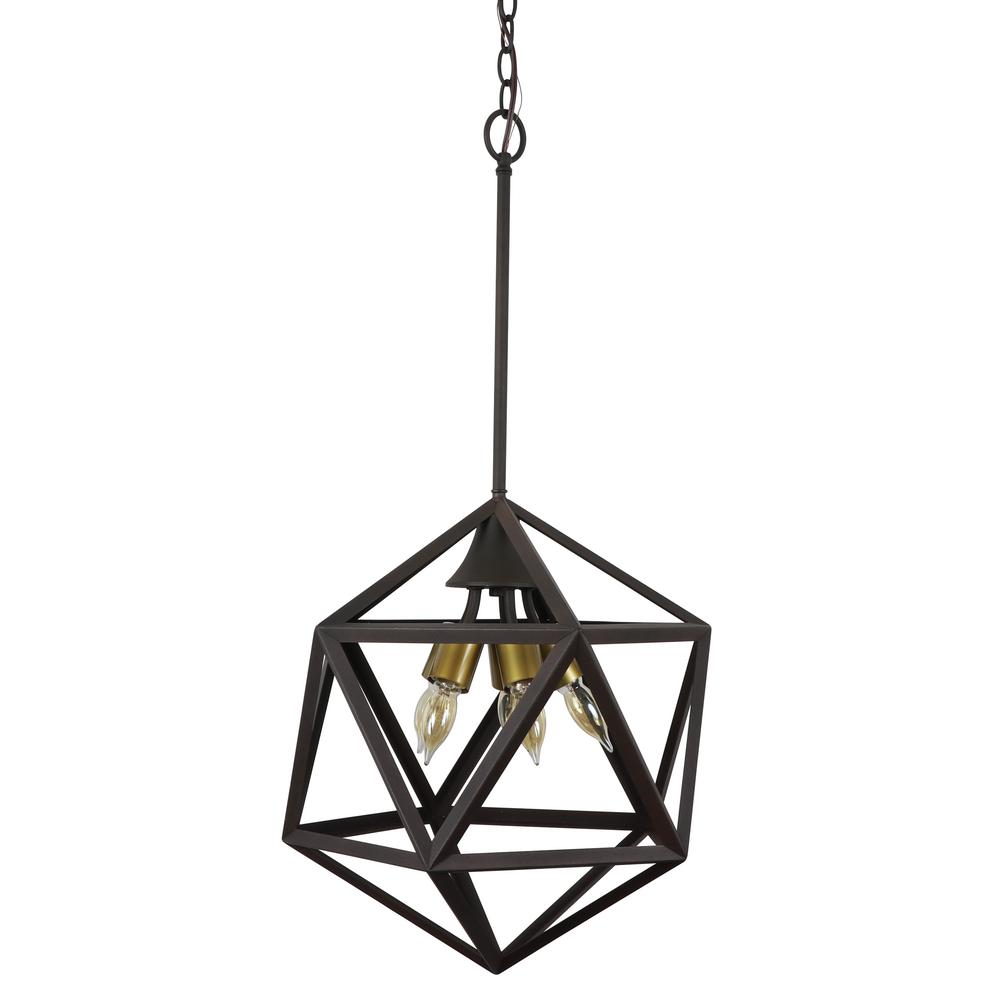 Decor Therapy York 5 Light Bronze Geometric Metal Pendant Ch1879 Decor Therapy York 5 Light Bronze Geometric Metal Pendant