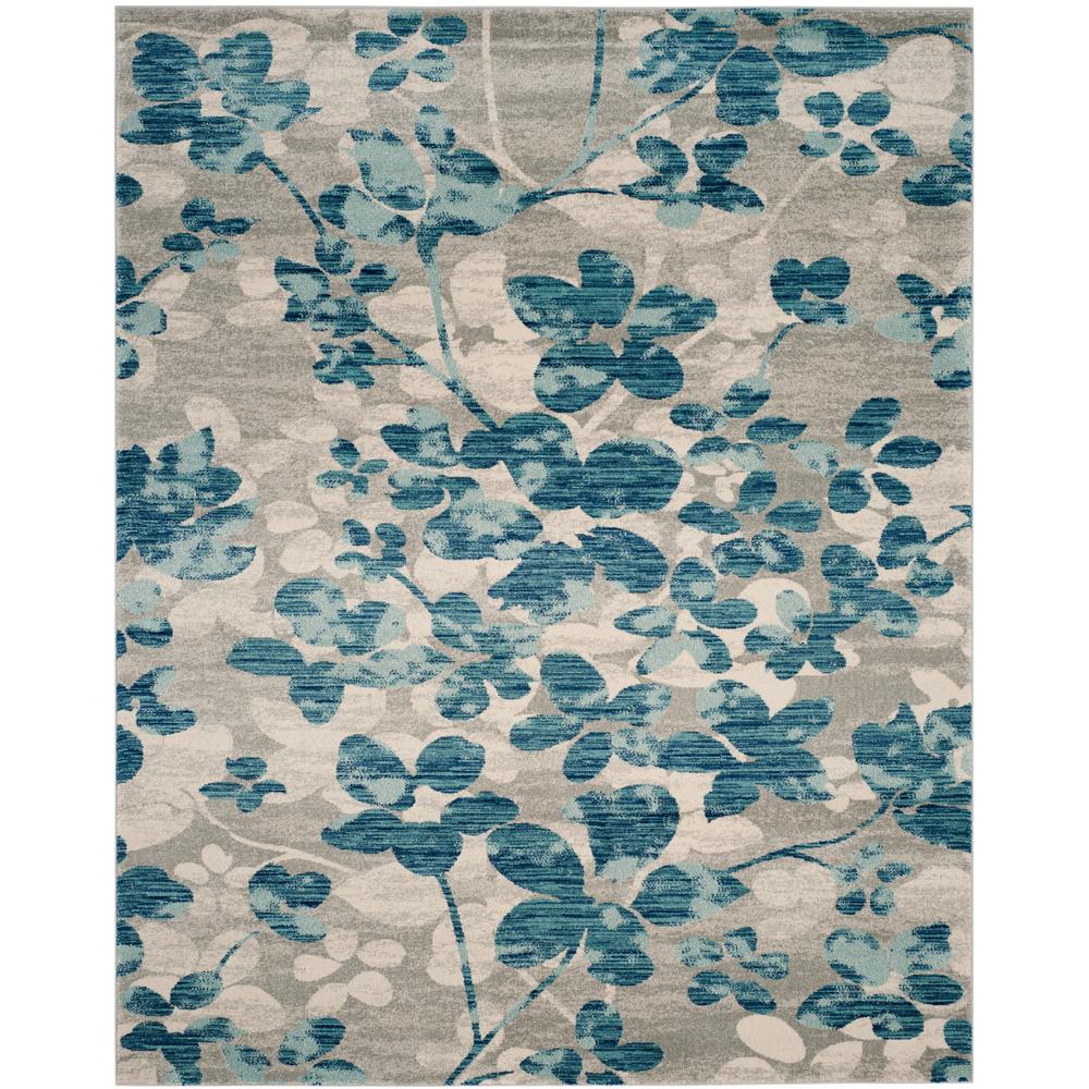 Safavieh Evoke Gray Light Blue 10 Ft X 14 Area Rug Evk236j Evoke Gray Light Blue 10 Ft X 14 Area Rug