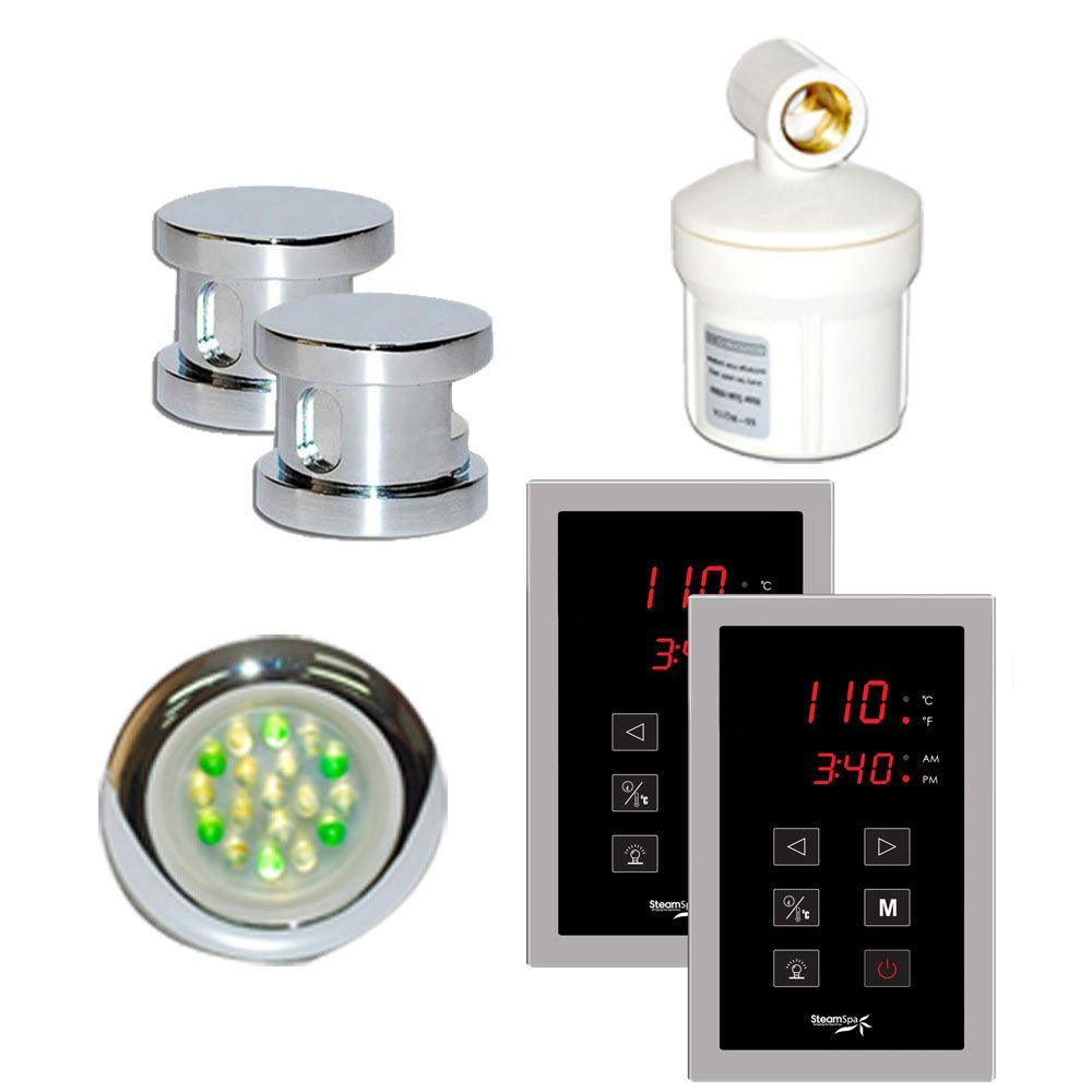 SteamSpa Royal Steam Bath Generator Touch Pad Control Kit in Chrome