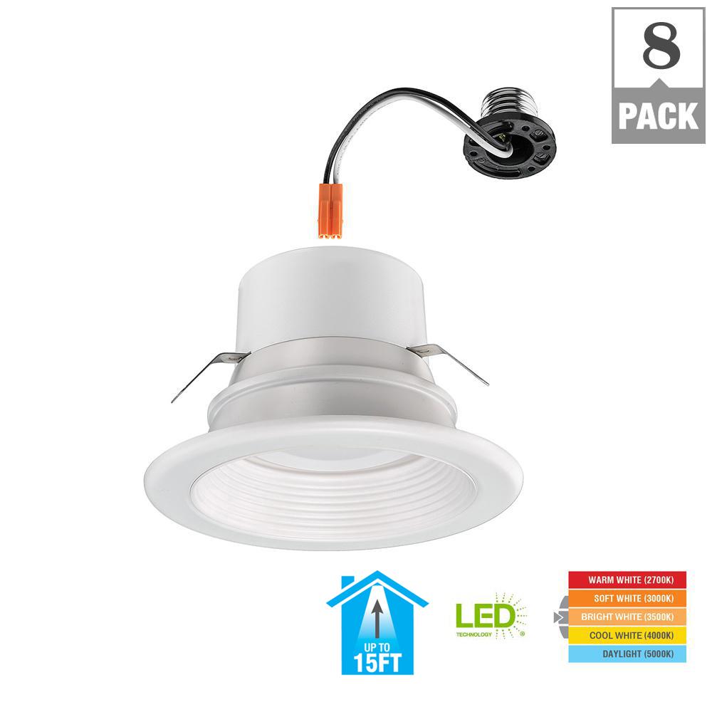 Commercial Electric 4 in. Lumen and Color Changeable Integrated LED Recessed Downlight Retro Fit