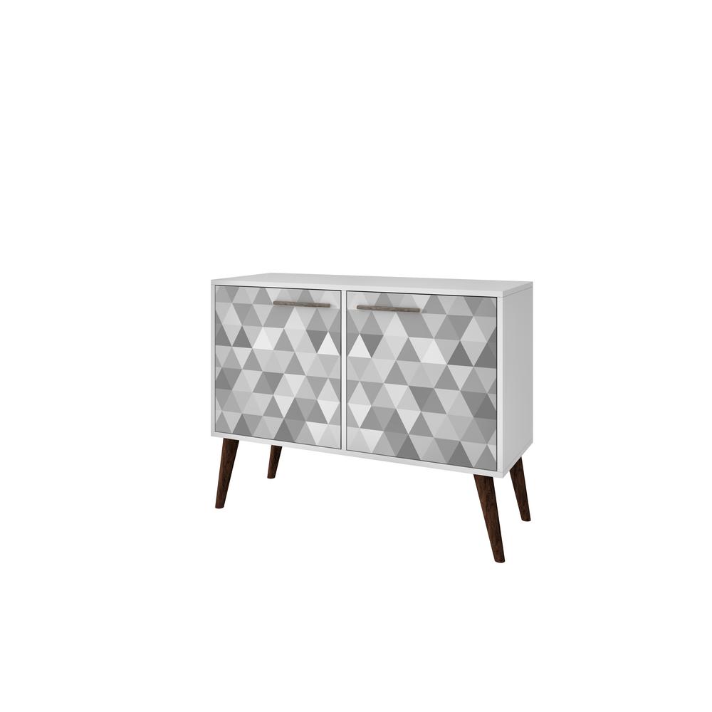 Manhattan Comfort Avesta 3 0 White And Grey Geometric Side Table Manhattan Comfort Avesta 3 0 White And Grey Geometric Side Table