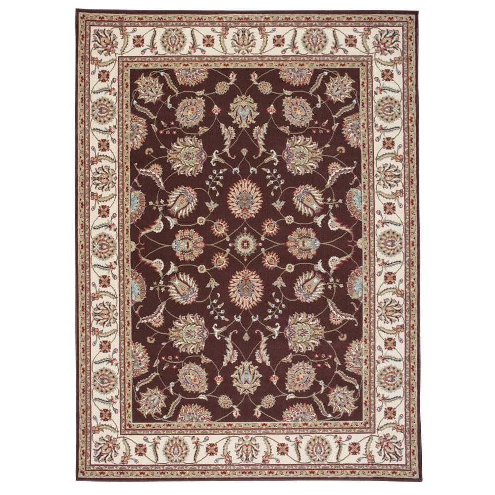 Nourison Overstock Modesto Vines Brown 8 ft. x 11 ft. Area Rug184283