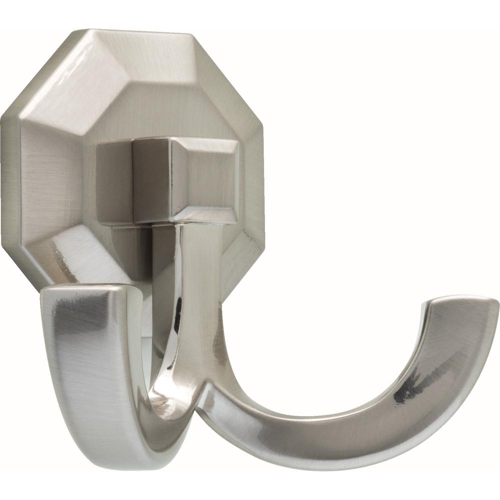 Liberty 35/9 in. Satin Nickel Faceted Double Wall HookB38562SNC