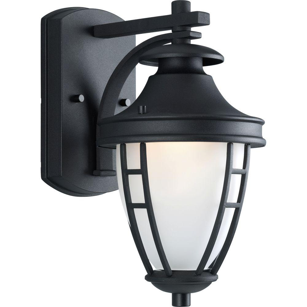 Progress Lighting Fairview Collection Textured Black 11 75 In Outdoor Wall Lantern Sconce