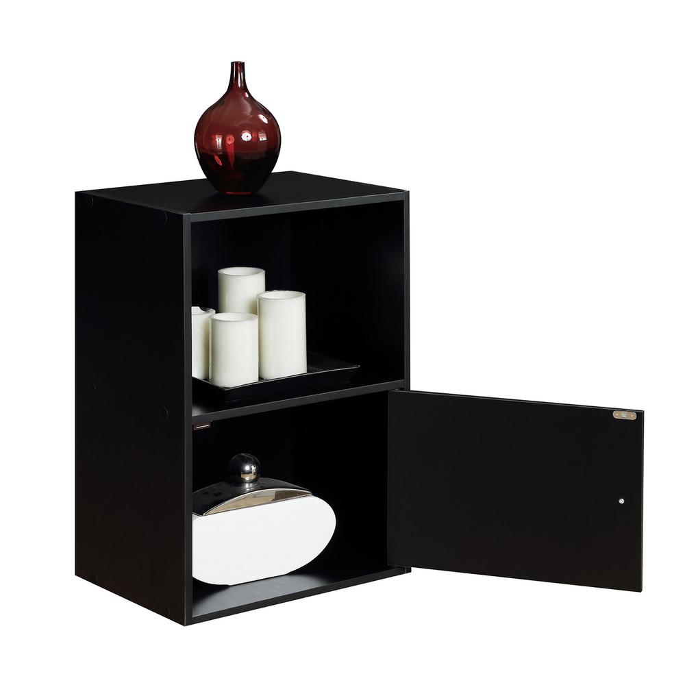 Convenience Concepts Designs2go Black Storage Cabinet 151186 The Home Depot