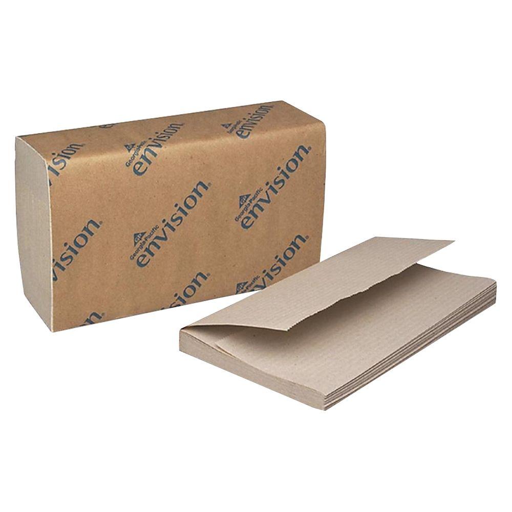 Georgia Pacific Envision Brown Single Fold Paper Towels 4000