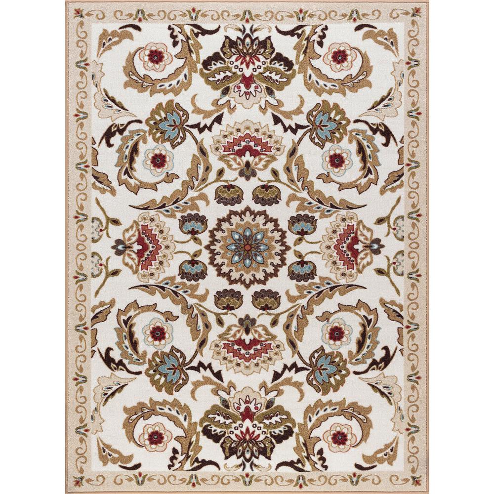 Tayse Rugs Majesty Cream 8 Ft X 10 Area Rug